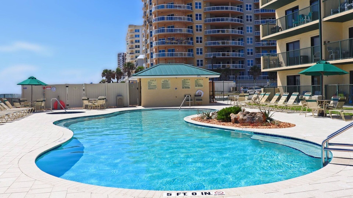 Port Orange Condo | SUNGLOW RESORT 503 Spacious Deluxe Ocean Front Corner Suite with Large Balcony