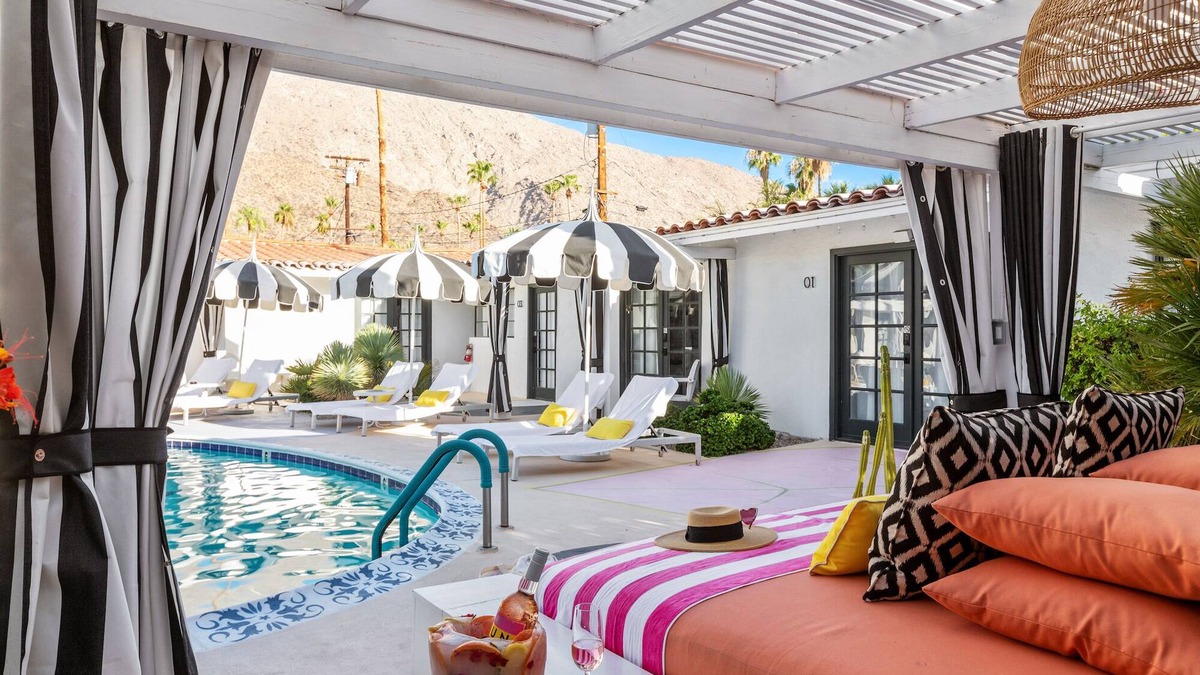 Tahquitz River Estates House | Sunny Oasis Poolside Escape with Mountain Views!