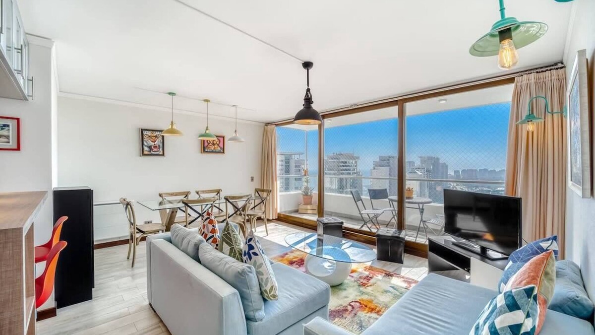 Renaca Apartment | Sunny Side 3BR W/View, 2 Parkings, Pool & Gym