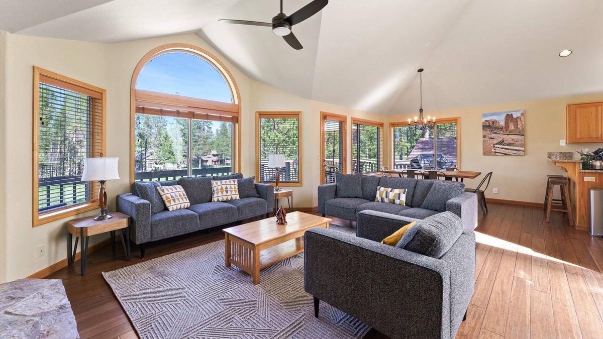 Sunriver House | Sunriver Escape! Golf Course Views, Hot Tub, Game Room and 3 - Master Suites