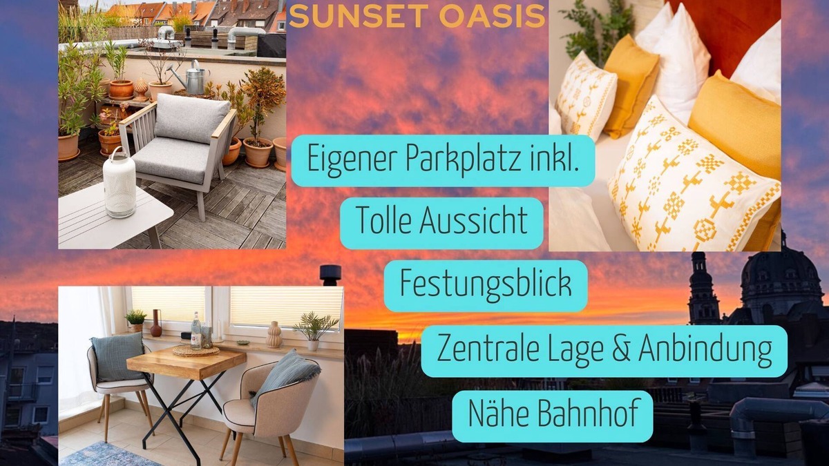 Wuerzburg Apartment | Sunset Oasis - Terrace, Free parking, Central, Near train station, WLAN