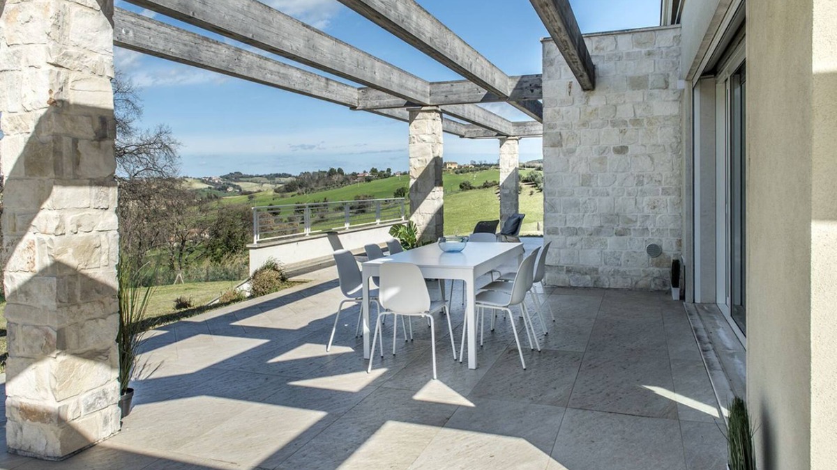 Camerano Villa | Sunset Villa - San Germano, wonderful villa with panoramic garden