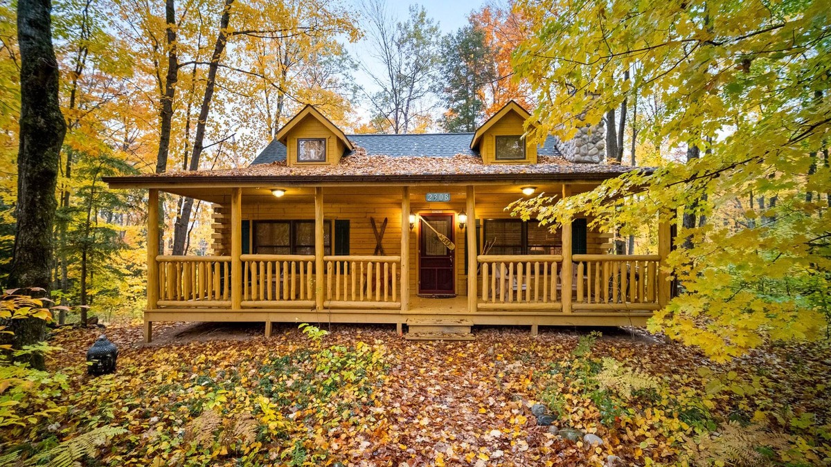 Alanson Cabin | Super Cozy, A/C, steps from trails, kid friendly