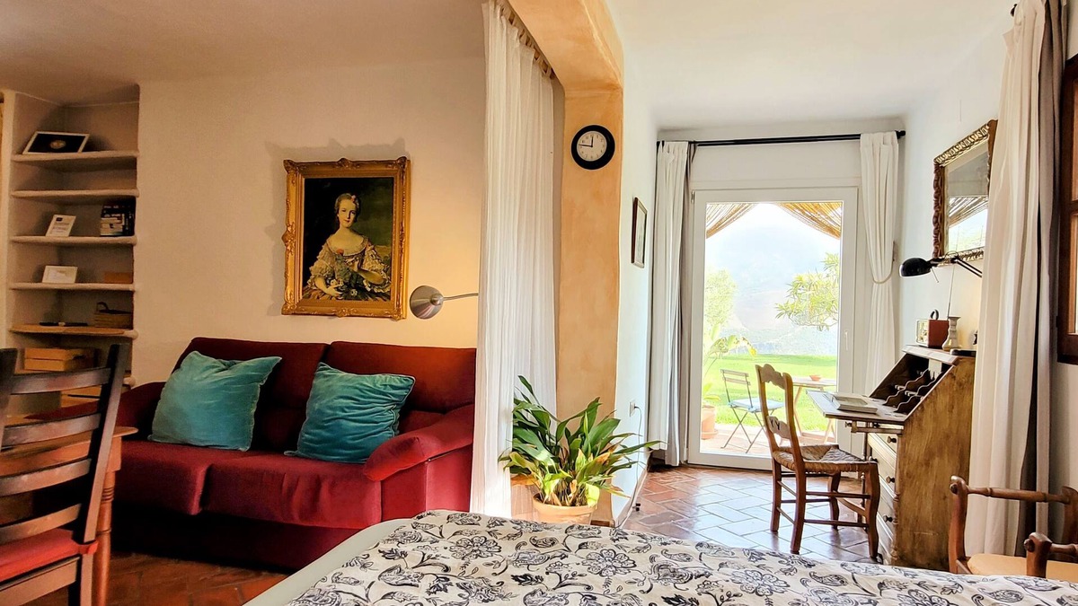 Orgiva Apartment | Sustainable Comfort Studio Apartment in Nature Calm Views huge Garden Salt Pool