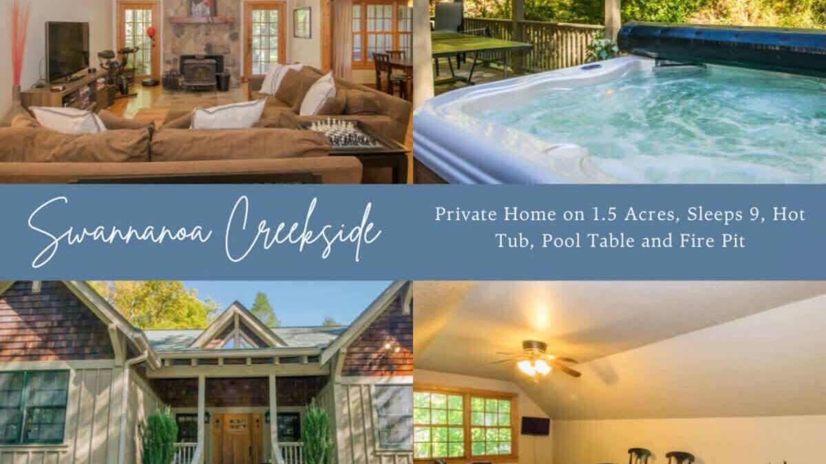 Swannanoa House | Swannanoa Creekside~$375 Free Activities Daily
