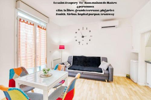Purpan Apartment | T2 ds Villa-Terrasse-Clim-pkg-MEET- Zénith-Odyssud