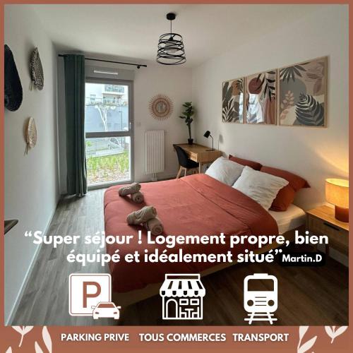 Les Hauts de Saint-Aubin Apartment | T3 Moderne - Proche tram - Parking privé
