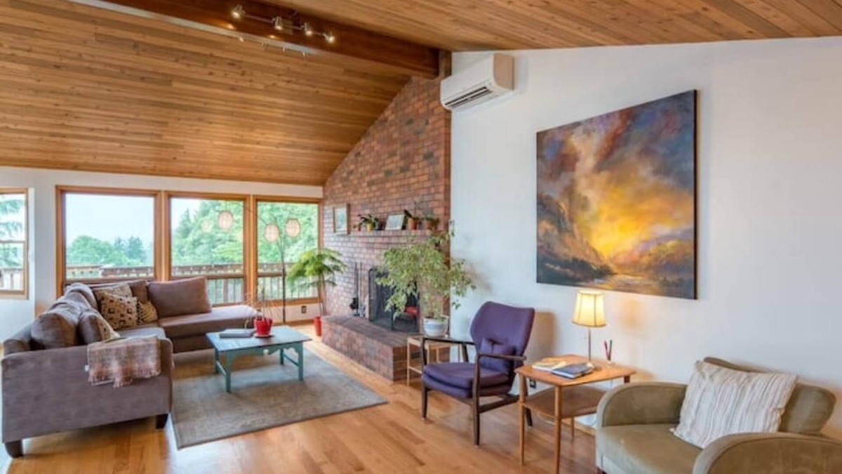 Mount Tabor House | Tabor Hillside Retreat over the trees, walk to trails, and Montavilla cafes.