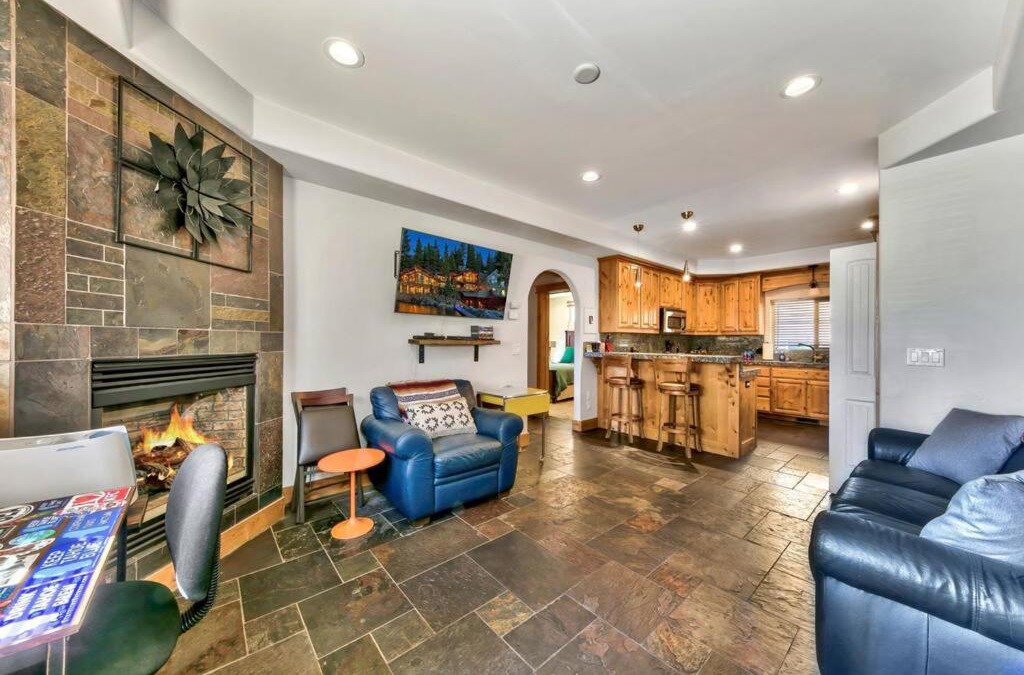 Al Tahoe House | Tahoe Cozy Cabin, 2 Bedroom with a gas fireplace.