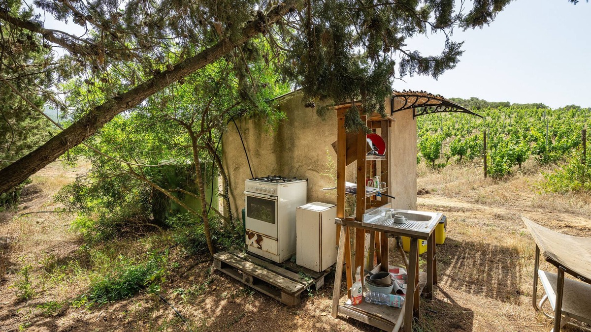 Quartu Sant'Elena RV Rental | Tent "Orange Tent - In Our Garden" with Sea View & Shared Pool