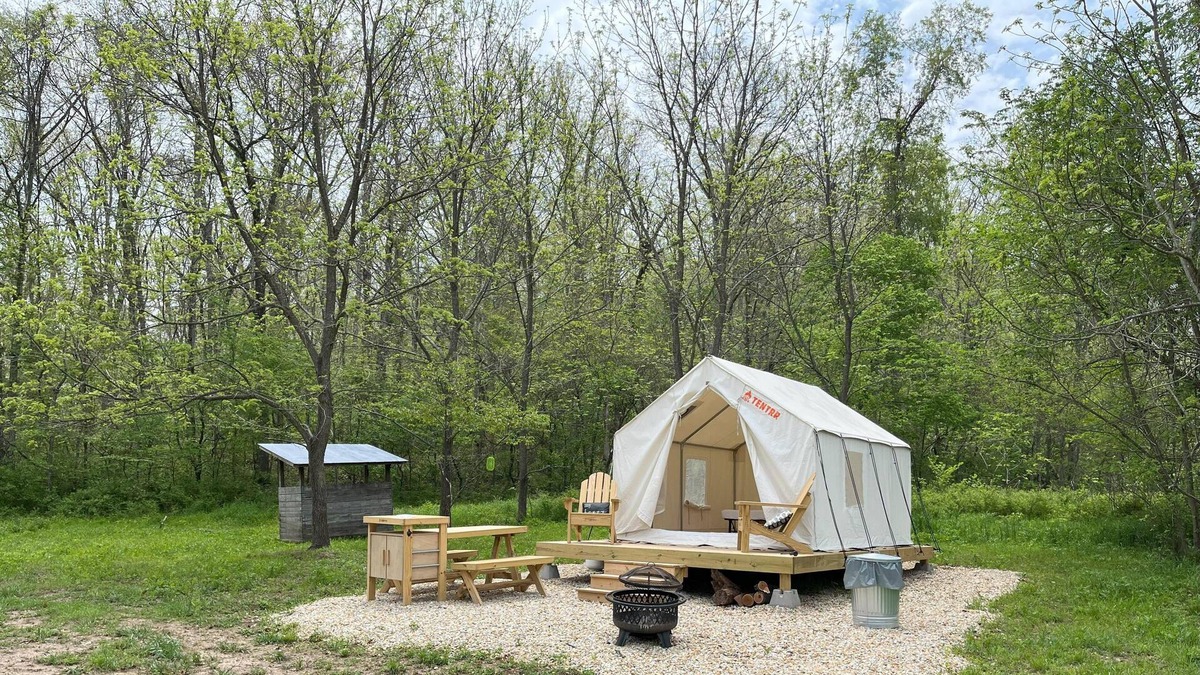 St. James RV Rental | Tentrr Signature Site - Maramec Spring Park, McDole's Meadow