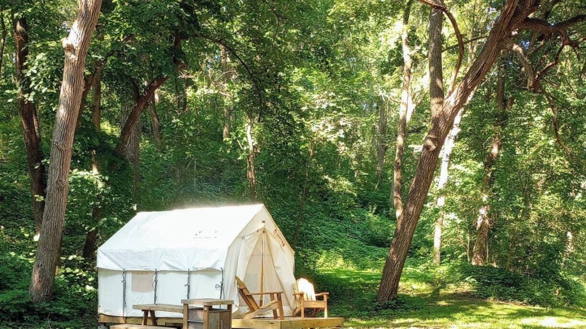 Burbank RV Rental | Tentrr State Park Site - Nebraska Ponca State Park - Woodland K - Single Camp
