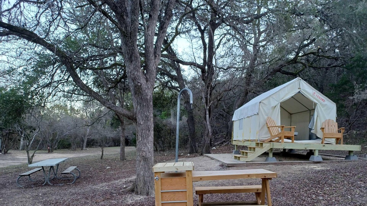 Spring Branch RV Rental | Tentrr State Park Site - Texas Guadalupe River State Park - Site E - Single Camp