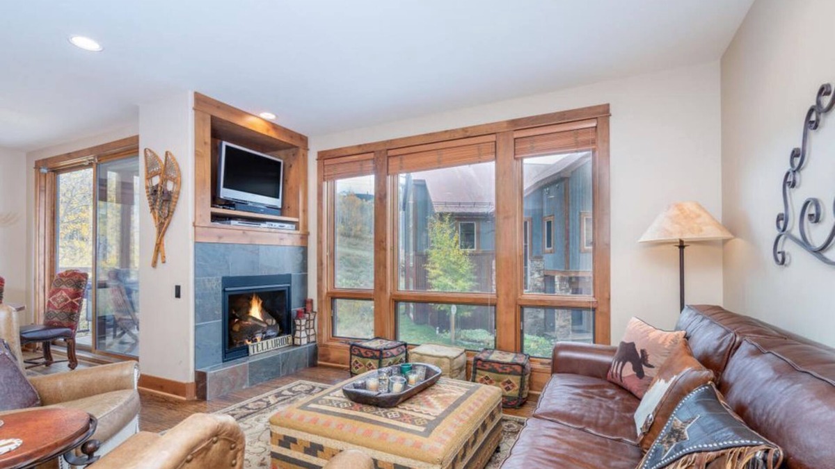 Mountain Village Condo | Terraces corner unit-2BR/2Bth; Mountain Views, garage, fireplace, deck and more!