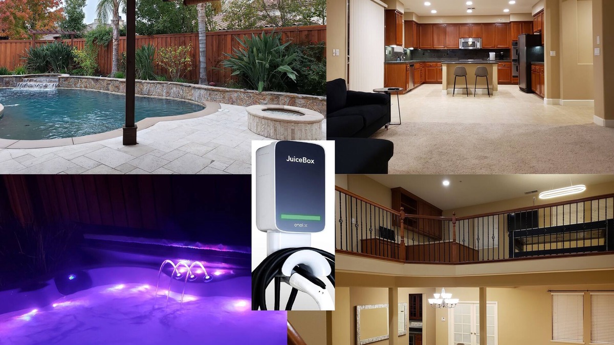 West Sacramento House | Tesla EV Charger Solar heated Pool & Hot Tub Near UC Davis, Med Center, Airport