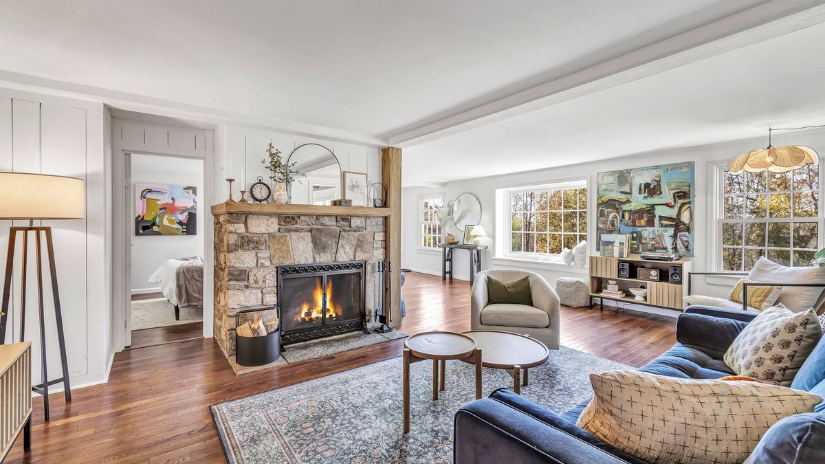 New Milford House | The Art House: 5-Acre, Private Getaway with Fireplace