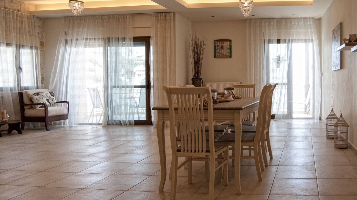 Lygaria Apartment | The Beachfront apartment is part of the Villa Omega complex at Lygaria Beach. En