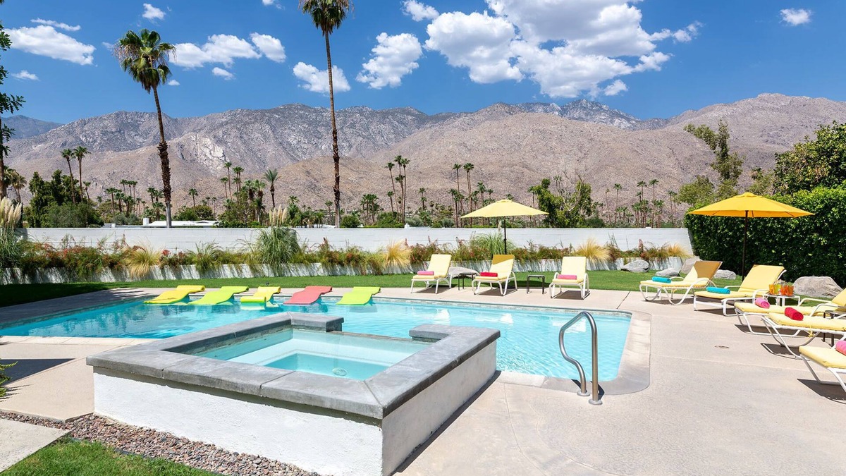 Indian Canyon House | The Betty Grable Estate On The Golf Course In Indian Canyons Neighborhood! Incredible Mountain Views!