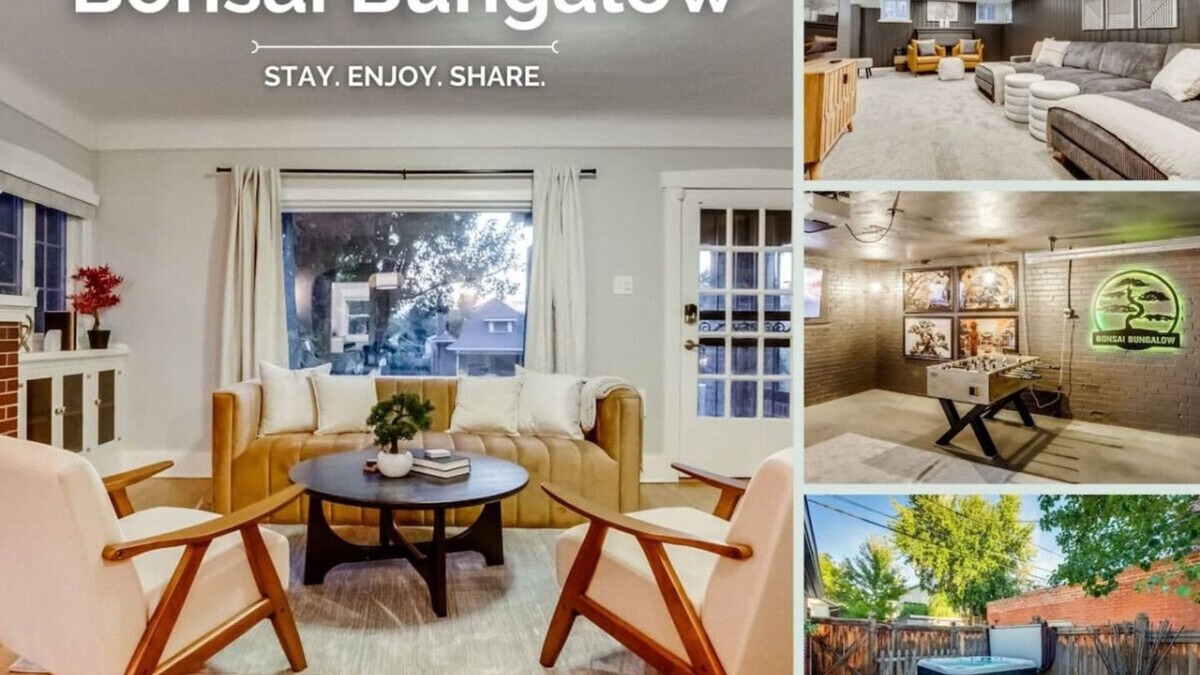 Washington Park West House | The Bonsai Bungalow | Hot Tub | Game Room