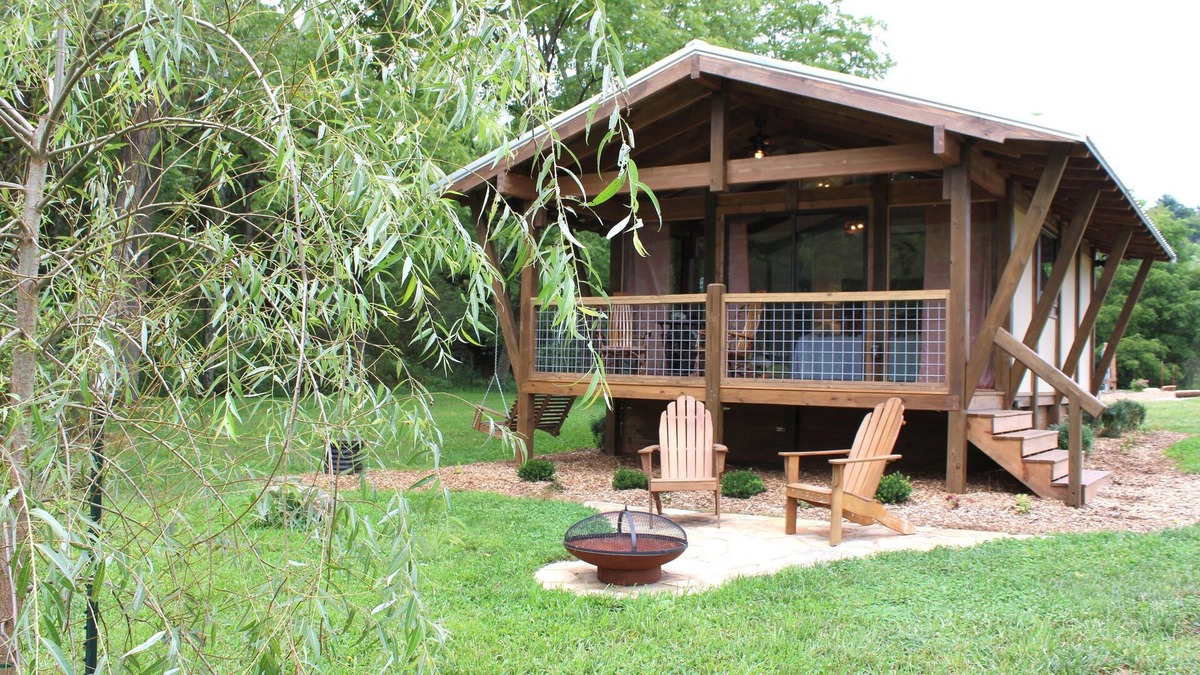 Alexander Cottage | The Carson at Ridgeview. Asheville rental! Luxury Glamping!