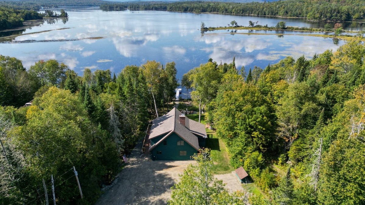 Newry Cabin | The Cove - Beautiful private log home with large deck, fireplace and dock on Lake Umbagog!