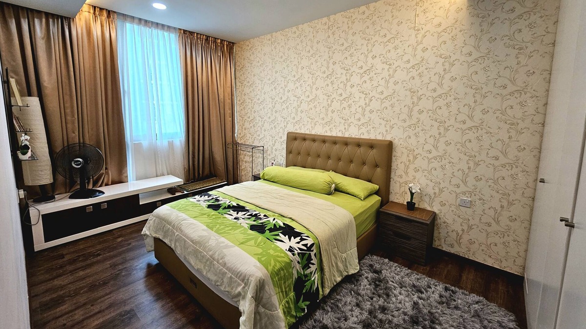 Kuching Apartment | The Cozy Homestay @ Jazz Suite 4 Vivacity Megamall Kuching 3 bedroom 5 pax
