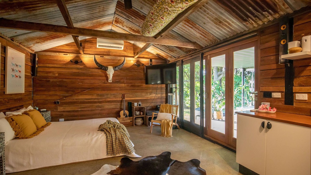 West Woombye House | The Dairy Cottage - rustic timber cottage with outdoor living, set on acreage