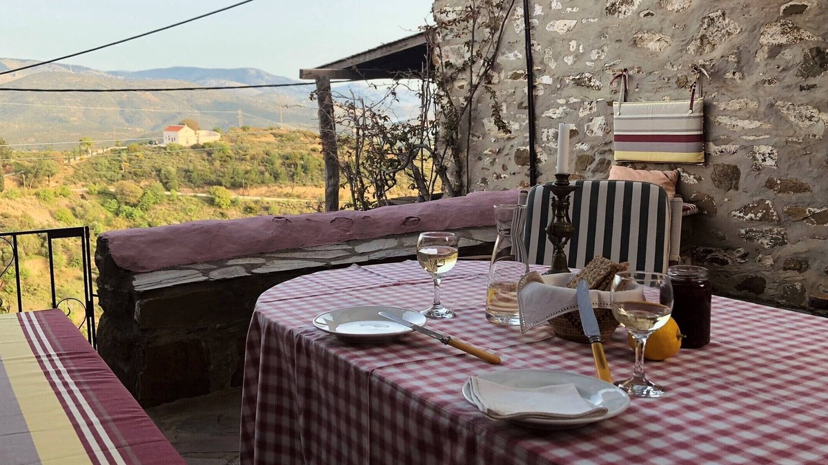 Volissos House | The Garden House, a Lovely Stone Built House with great view