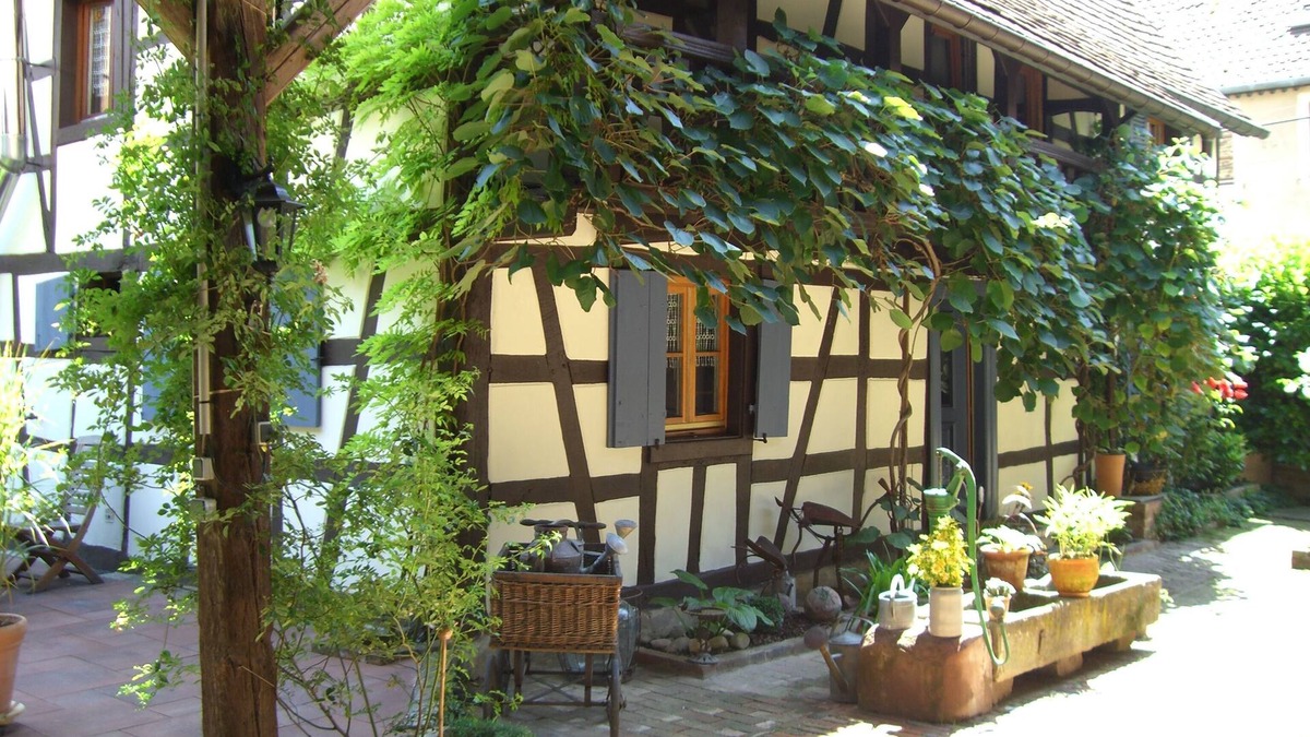 Mittelhausen Cottage | The hospitality of the nice witch in her half-timberings and her calm garden