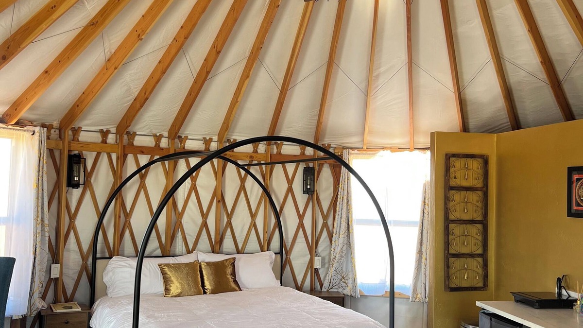 Big Water Resort | "The Lotus" Private Yurt at Nomad Yurts. Central to all Lake Powell offers.