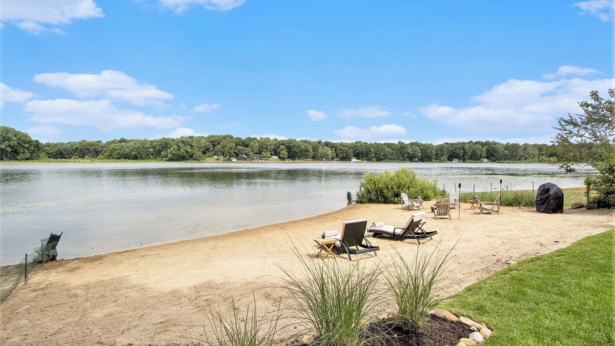 Sturgis House | The Maple & Oak - Lakefront Home with Private Beach