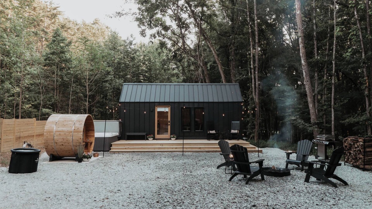 Hurdle Mills Cabin | The Tiny Cabin At Hurdle Mills - Sauna,Hot Tub, Cold Plunge
