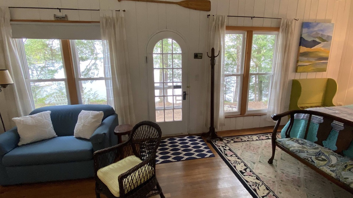 West Poland Cottage | The Wee White Cottage on Tripp Lake in Poland, Maine.
