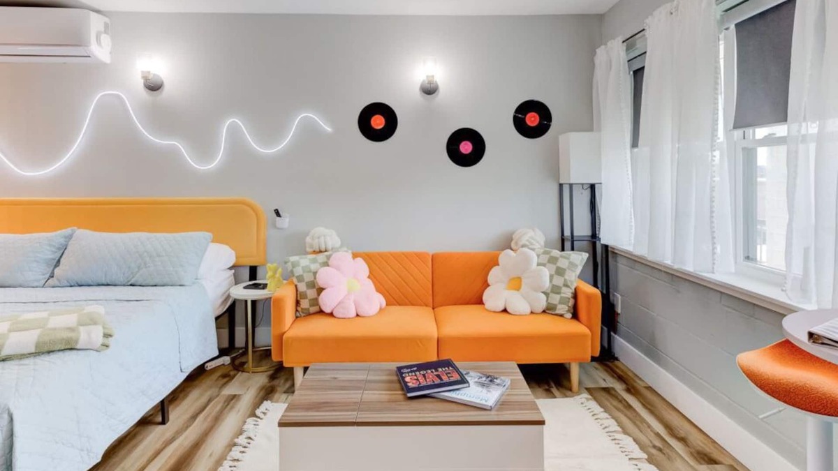 Medical District Apartment | Themed Lux Loft with King Bed, Free Parking & Wi-Fi