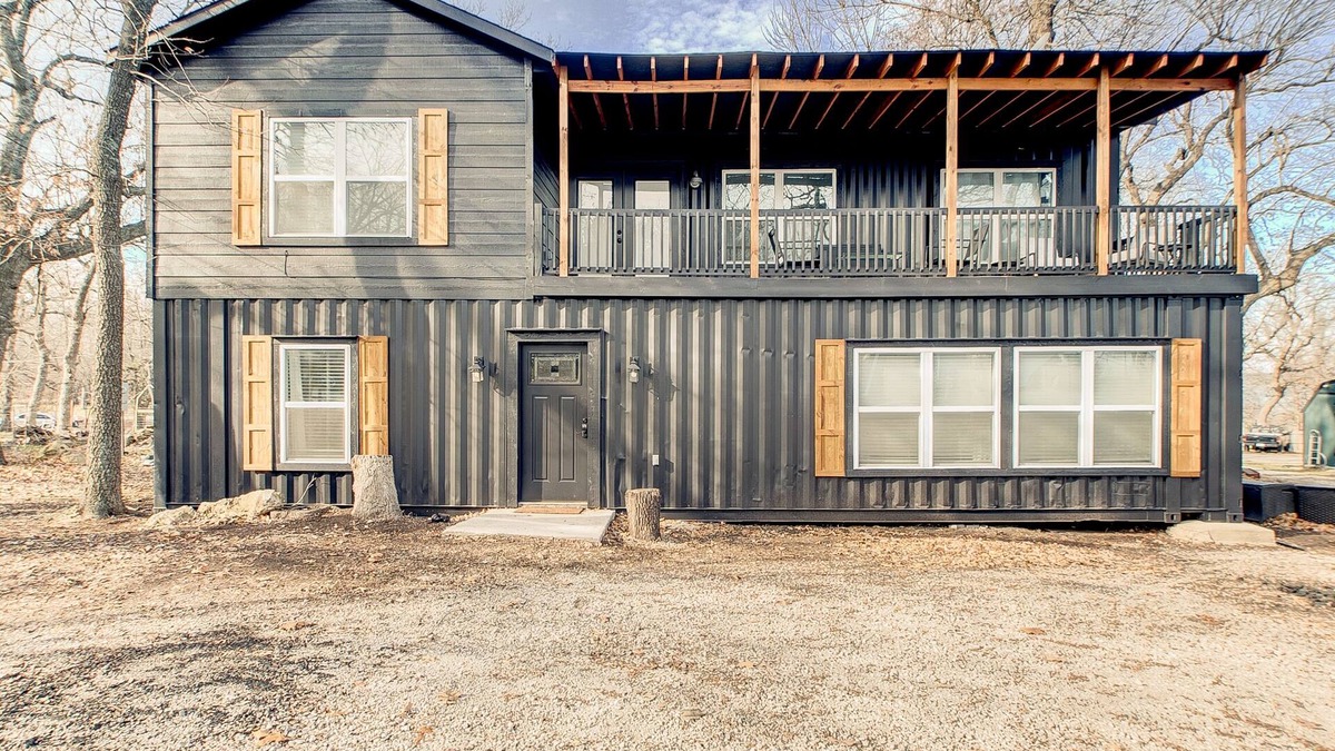 Claremore House | This is a unique home made out of shipping containers right near the lake.