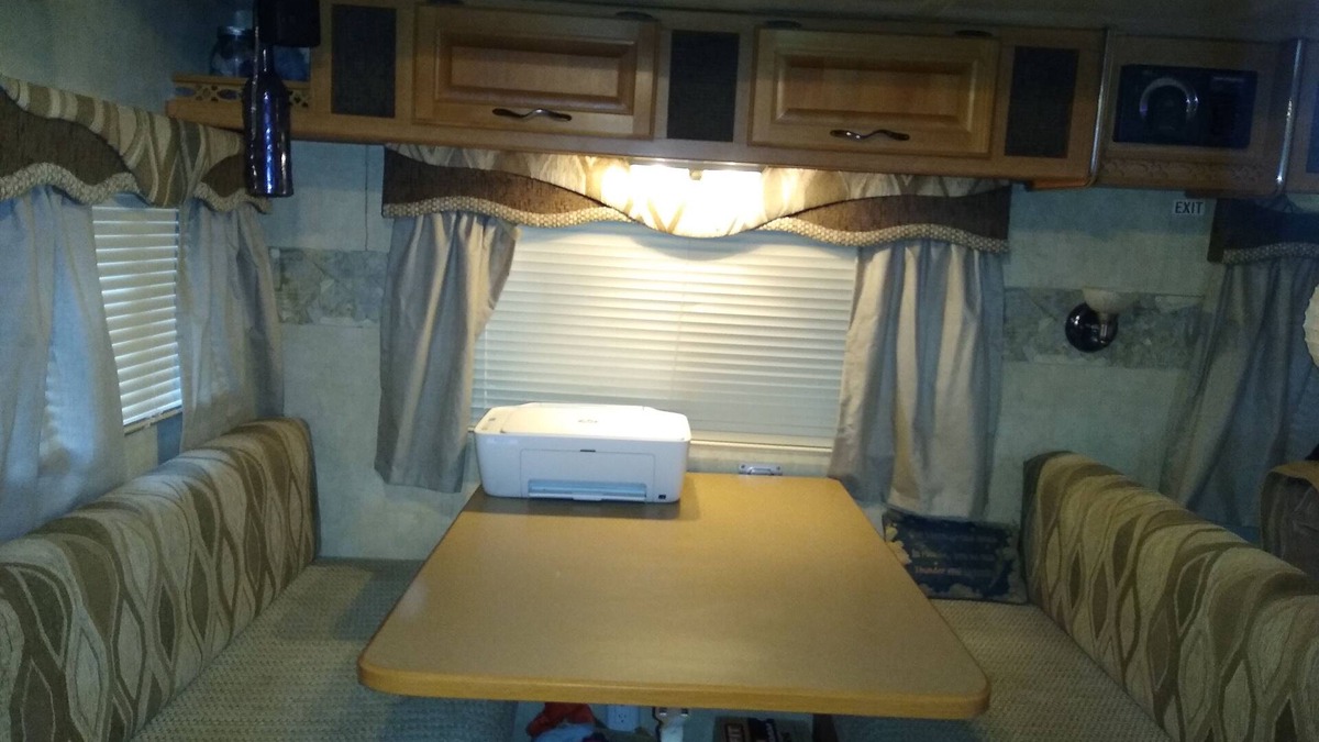 Boger City House | this is a very spacious RV that sits under 2 large trees