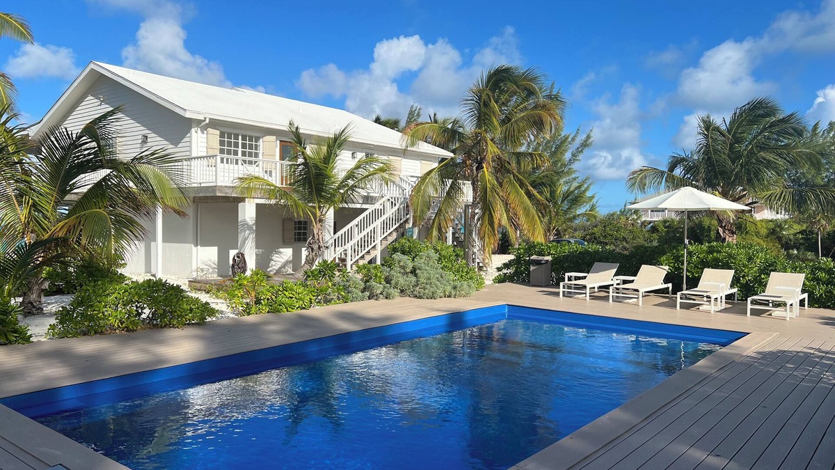 Great Harbour Cay Villa | This Is It Main House. PRIVATE POOL! Housekeeping daily. Beachfront.