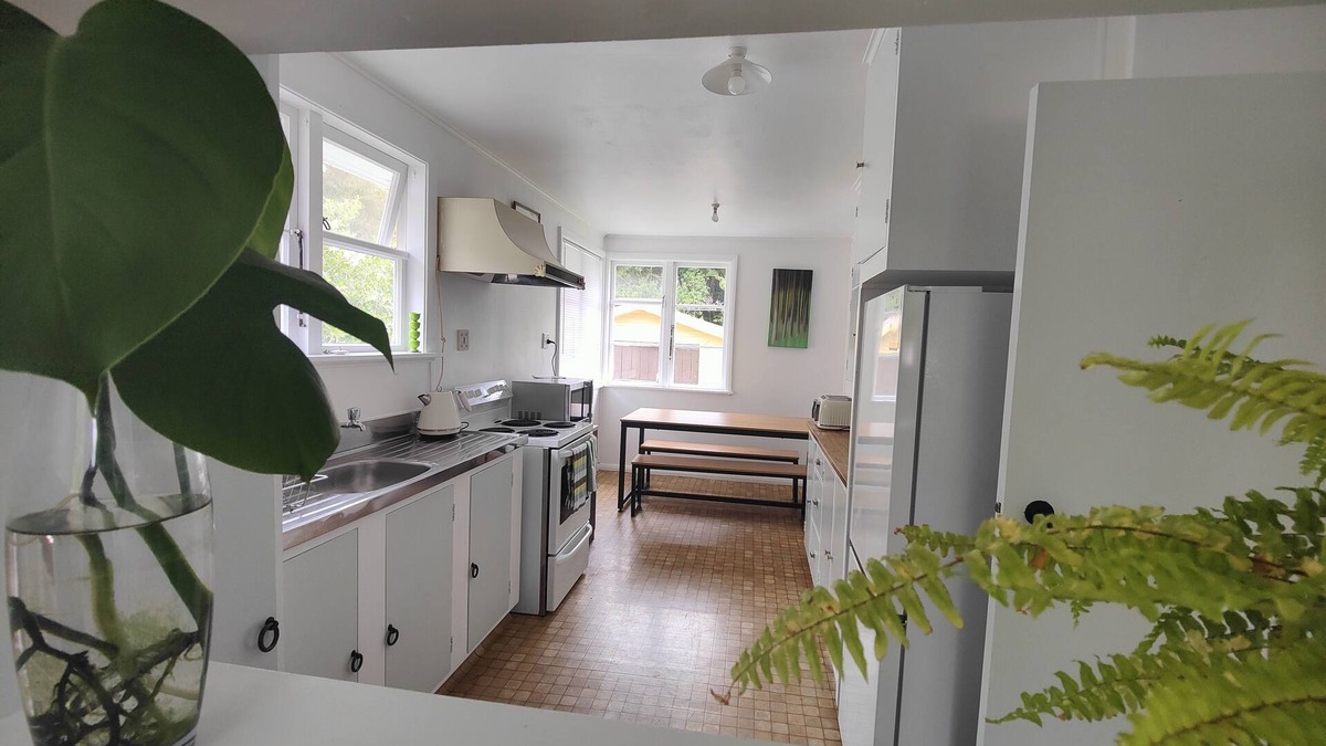 Lower Hutt House | Three bedroom home with bunks and sofa bed options.nBush-line outlook.