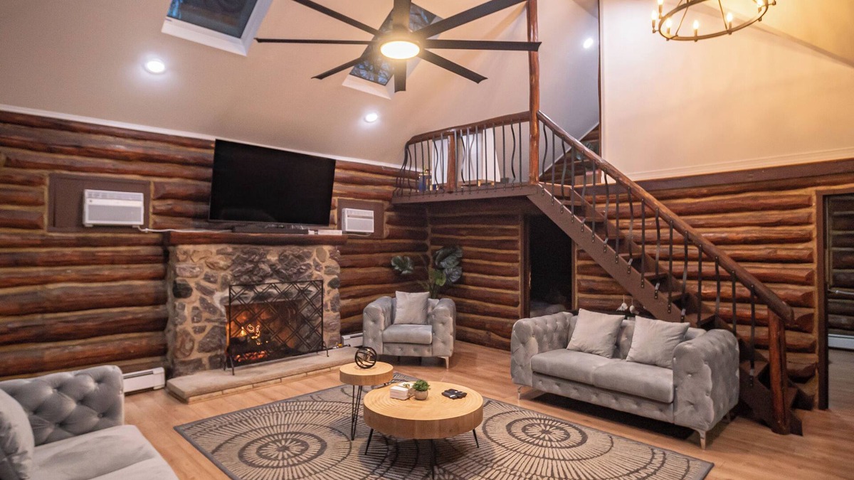 West Milford Cabin | Timber Lodge: Hot Tub, Fireplace & Fun for All !