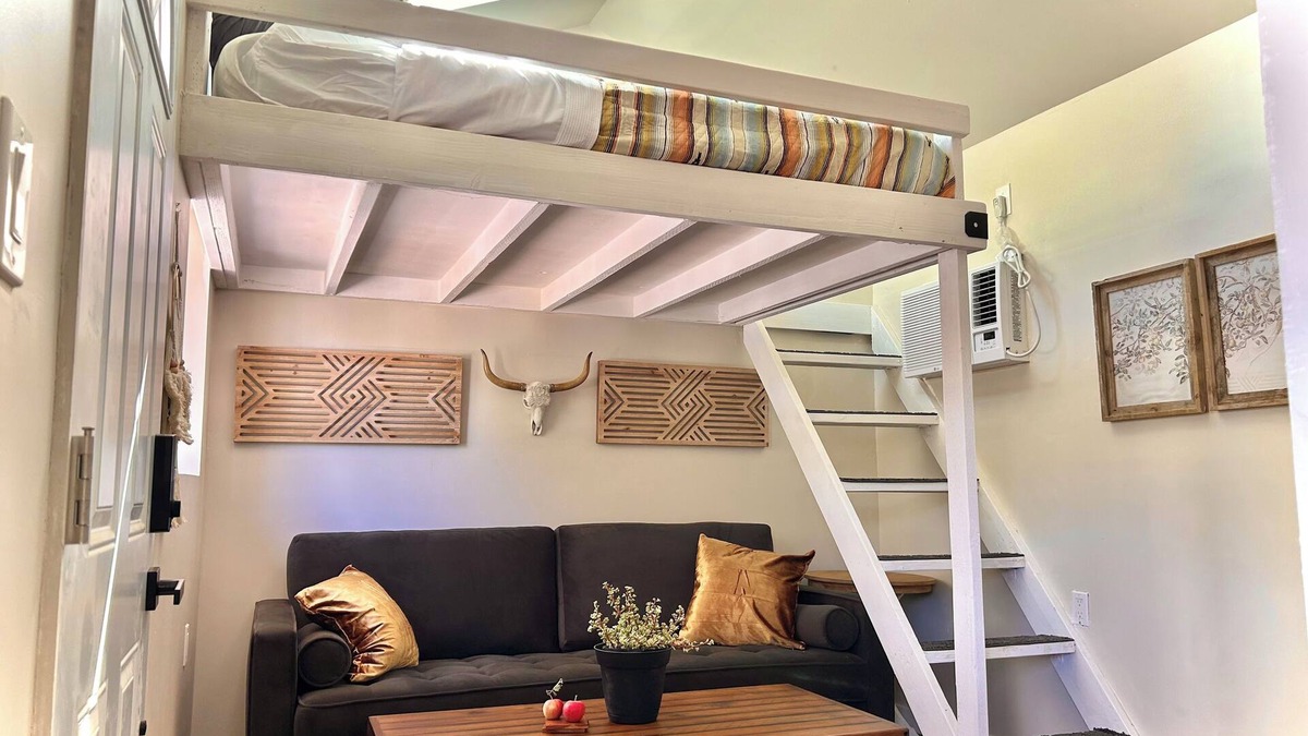 Julian Cottage | Tiny Farmhouse Cottage with Loft - Drift Asleep by Stargazing through Skylight