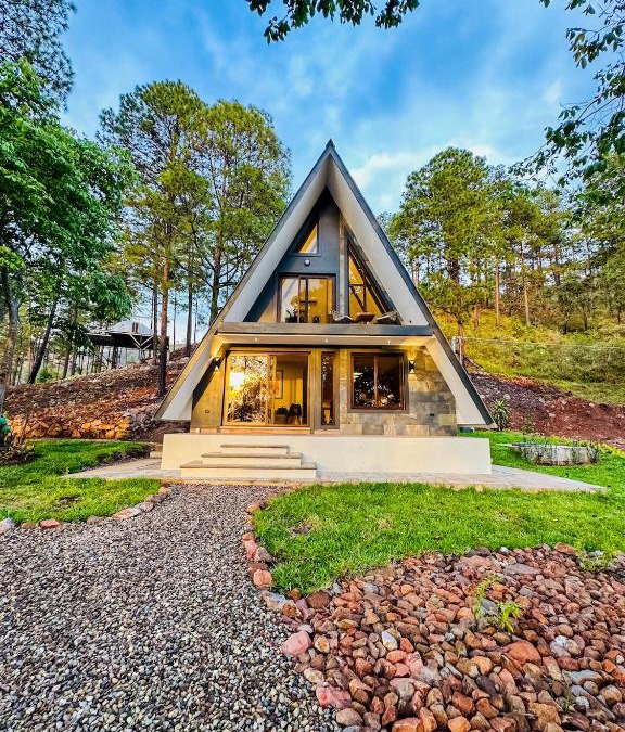 Comayagua Ski Chalet | Tiny Pines A-Frame Cabin, Domes and Luxury Glamping Site