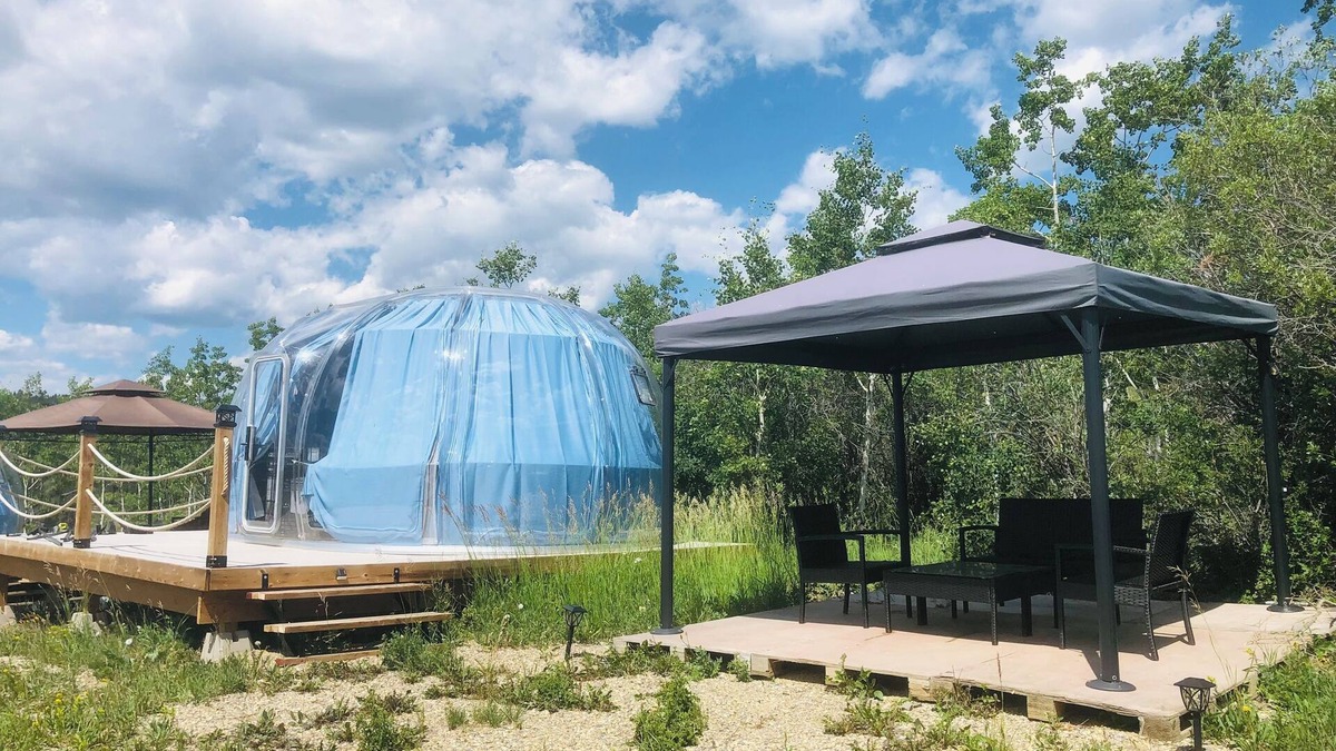 Calgary RV Rental | tnGlamping Dome 4 in ghost lake