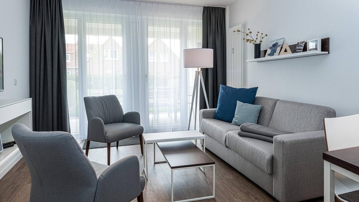 Bensersiel Apartment | Top-ferienapartment mit Großer Terrasse, Parkplatz, Schwimmbad- & Saunanutzung