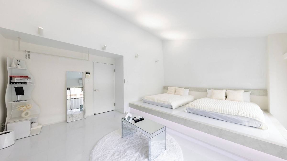 Chuo-ku Apartment | Top floor comfortable room with two double beds/Fukuoka Fukuoka