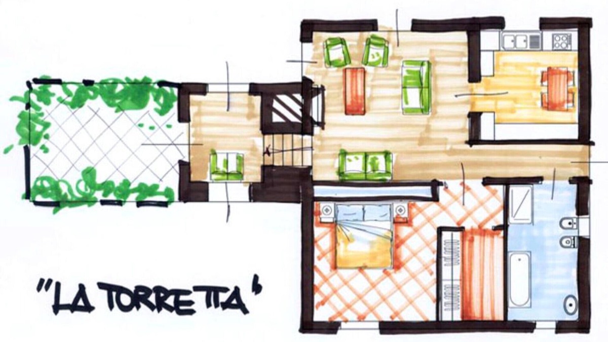 Porto Azzurro Apartment | Torretta apartment at Villa San Giuseppe