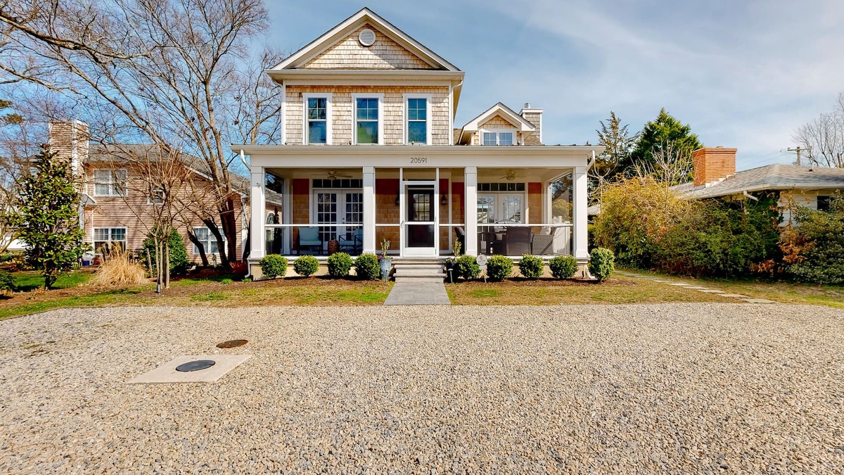 Dodds Addition House | Town of Rehoboth Beach inviting home with heated pool, firepit, central AC, W/D
