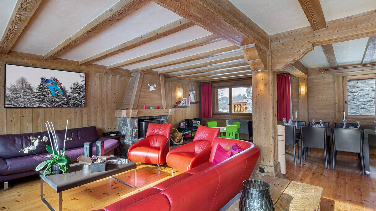 Meribel Village Ski Chalet | Traditional family chalet with sauna near slopes and shops, parking, pets allowed