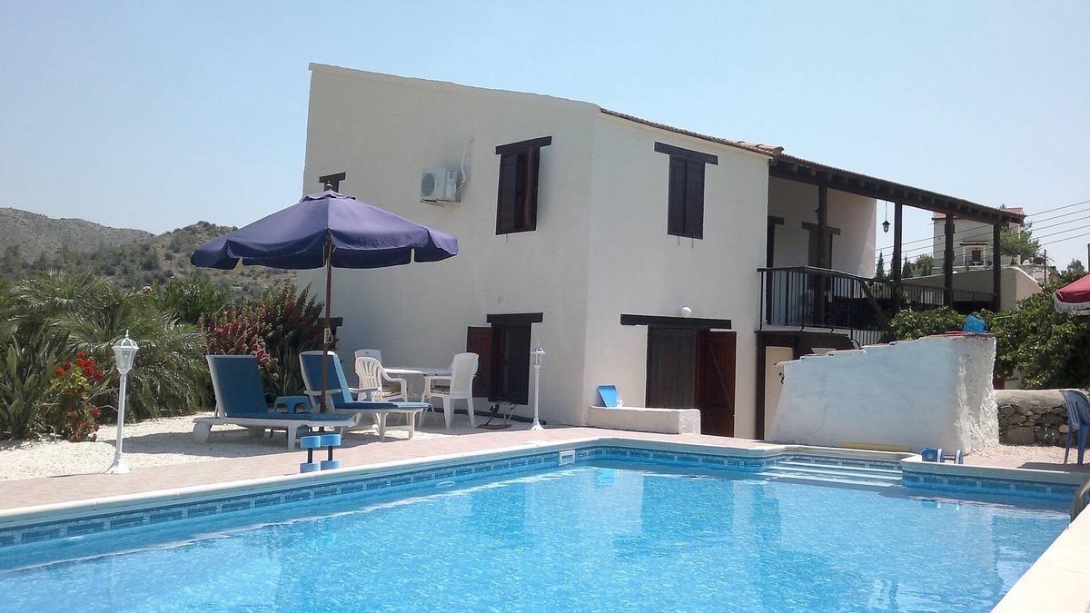 Akapnou House | Traditional large detached village house wih private pool and enclosed courtyard