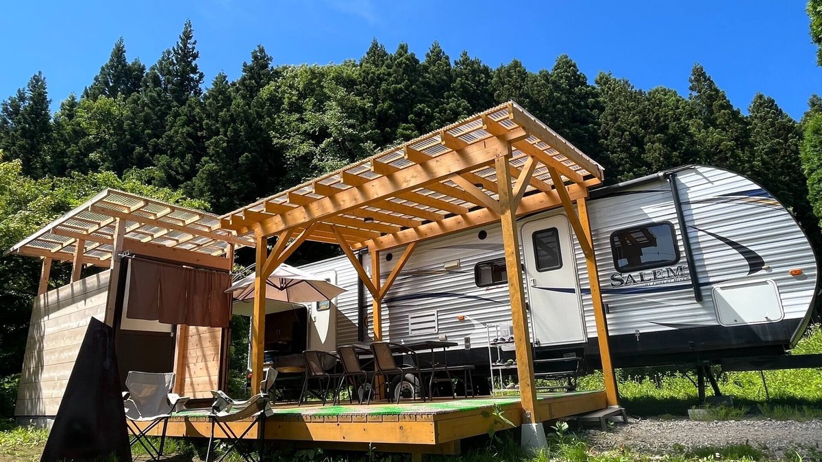 Fujikawaguchiko RV Rental | Trailer House46 people plan/Minamitsuru District Yamanashi