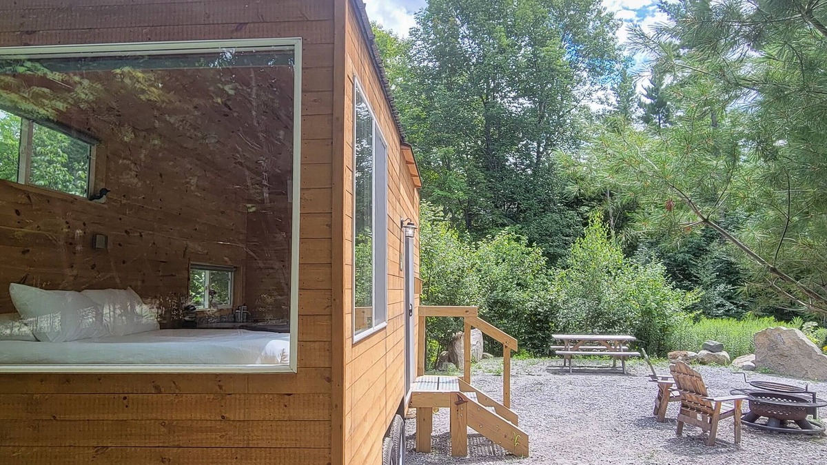 Dorchester Apartment | Trailside Stays - Tiny House in the Woods-Escape to Nature. Blue Jay